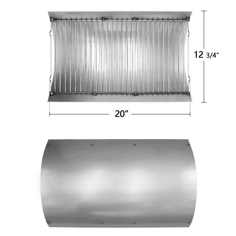 Hongso 20 inches Ash Drip Pan for Chargriller 2823 5050 5072 5650 2123 2223 Charcoal Grills, Char-Griller Model 200157, Replacement Parts Chargrill Ash Pan with 2pcs Fire Grate Hanger - Image 1